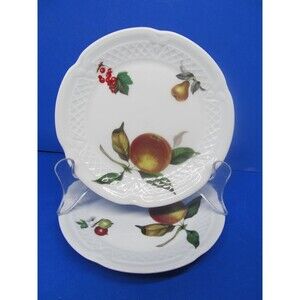 Philippe Deshoulieres Porcelaine Lourioux  Oranges 5.75" Canape Plates Set Of 2